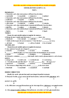 Trắc nghiệm Consolidation 2 Tiếng Anh 12 - Mai Lan Hương
