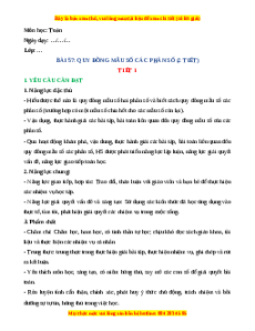 Giáo án Quy đồng mẫu số các phân số Toán 4 Kết nối tri thức