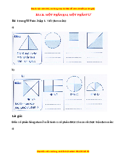 VBT Toán lớp 3 Bài 26 (Cánh diều): Một phần hai, một phần tư