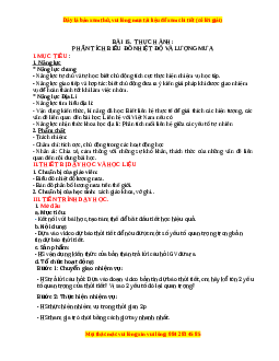 Giáo án Bài 15 Địa lí 6 Chân trời sáng tạo (2024): Thực hành phân tích biểu đồ nhiệt đồ và lượng mưa