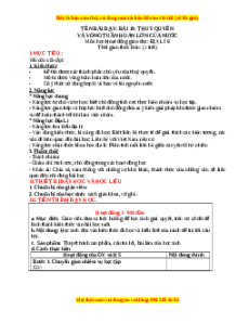Giáo án Bài 19 Địa lí 6 Kết nối tri thức (2024): Thủy quyển và vòng tuần hoàn lớn của nước