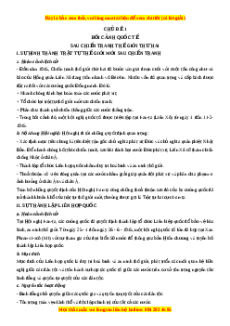 Trắc nghiệm Bối cảnh quốc tế sau chiến tranh thế giới thứ 2 Lịch sử 12