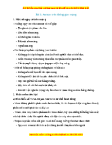 Lý thuyết Tin học 10 Kết nối tri thức Bài 9: An toàn trong không gian mạng