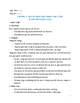Giáo án Luyện tập chung (trang 106, 107) Toán 9 Kết nối tri thức