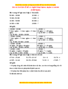Giải Sgk Toán lớp 3 Bài 45: Ôn tập về số và phép tính trong phạm vi 100 000 (tiếp theo) (Cánh diều)