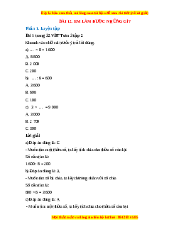 VBT Toán lớp 3 Bài 12 (Chân trời sáng tạo): Em làm được những gì?