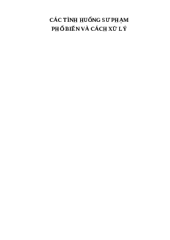 (Ôn thi Viên chức Mầm non) Các tình huống Sư phạm Mầm non phổ biến và cách xử lý