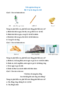 Trắc nghiệm KHTN 6 Cánh diều Phần 2 (có đúng sai, trả lời ngắn)