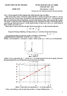 Đề thi HSG Hóa học 10 Trường THPT Chuyên Vĩnh Phúc