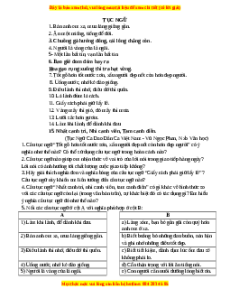 Phiếu bài tập Tuần 5 Tục ngữ Ngữ văn 7