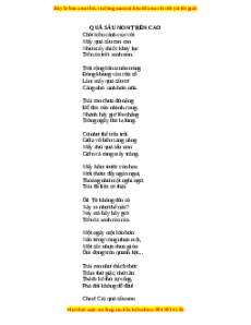 Phiếu bài tập Tuần 3 Quả sấu non trên cao Ngữ văn 7