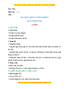 Giáo án Thực hành và trải nghiệm đi tàu trên sôngToán 2 Chân trời sáng tạo
