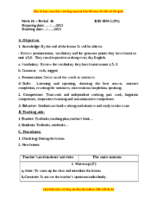 Giáo án Review 2 Tiếng Anh 9 CV 5512