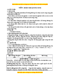 Giáo án Đoạn mạch song song Vật lí 9