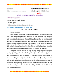 Bài tập cuối tuần Tiếng Việt lớp 5 Cánh diều Tuần 1