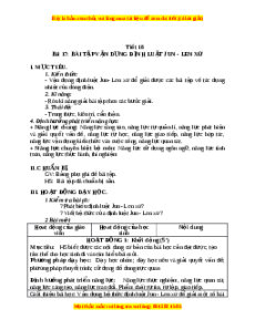 Giáo án Bài tập vận dụng định luật Jun - Lenxo Vật lí 9
