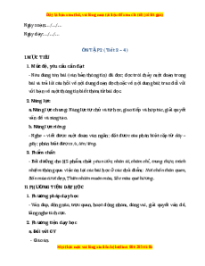 Giáo án Ôn tập 2 Tiếng việt 2 Chân trời sáng tạo