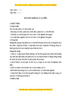 Giáo án Bài ôn tập cuối chương 4 Toán 6 Cánh diều