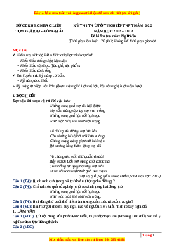Đề thi thử Ngữ văn Cụm trường Giá Rai - Bạc Liêu lần 1 năm 2023