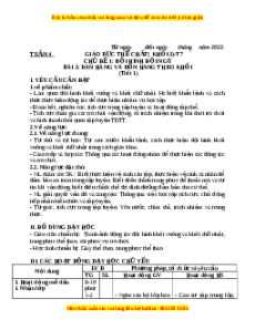 Giáo án Bài 3: Dàn hàng và dồn hàng theo khối Gdtc 3 Cánh diều