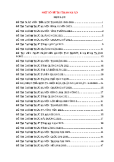 42 đề thi Viên chức Giáo viên Tiểu học cả nước