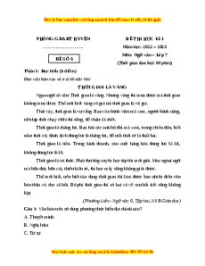 Đề thi cuối học kì 1 Ngữ Văn 7 Chân trời sáng tạo (Đề 6)