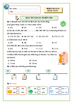 Bài tập hàng ngày Toán lớp 3 Chân trời sáng tạo (cả năm)