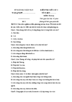 Đề thi giữa kì 1 Tin học 12 Chân trời sáng tạo 2024 (Đề 3)