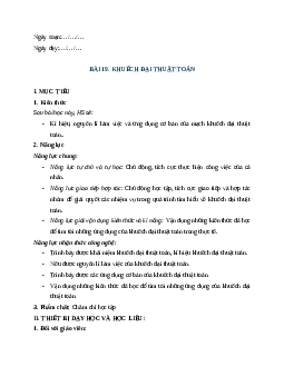Giáo án Bài 19: Khuếch đại thuật toán (2024) Công nghệ Điện - Điện tử 12 Cánh diều