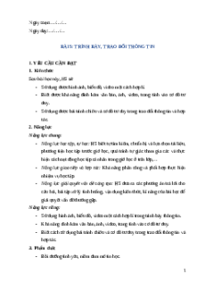 Giáo án Bài 5: Trình bày, trao đổi thông tin Tin học 9 Chân trời sáng tạo