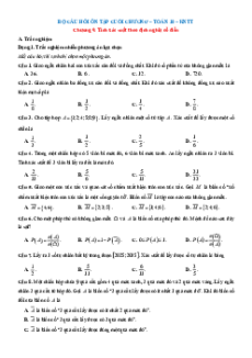 Bài tập ôn tập + Đề kiểm tra Toán 10 Kết nối tri thức chương 9