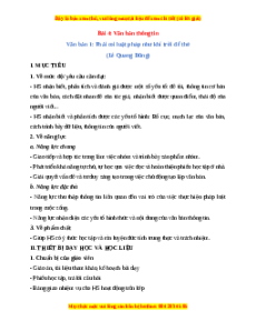Giáo án Bài 4 Ngữ văn 11 Cánh diều: Văn bản thông tin