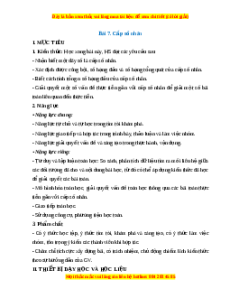 Giáo án Cấp số nhân Toán 11 Kết nối tri thức