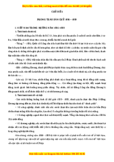 Trắc nghiệm Phong trào dân chủ 1936-1939 Lịch sử 12