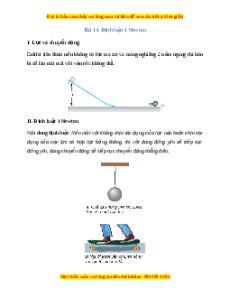 Lý thuyết Vật lý 10 Kết nối tri thức Bài 14: Định luật 1 Newton