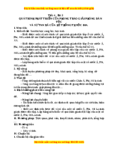 Giáo án Bài 3 Lịch sử 9: Quá trình phát triển của phong trào giải phóng dân tộc và sự tan rã của hệ thống thuộc địa