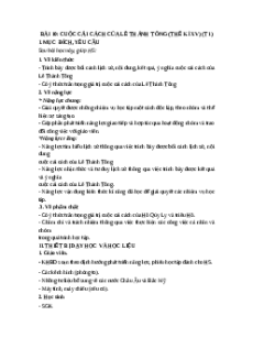 Giáo án Bài 10 Lịch sử 11 Kết nối tri thức (2024): Cuộc cải cách của Lê Thánh Tông (thế kỉ XV)