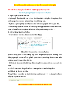 Lý thuyết Tin học 10 Kết nối tri thức Bài 16: Ngôn ngữ lập trình bậc cao và python