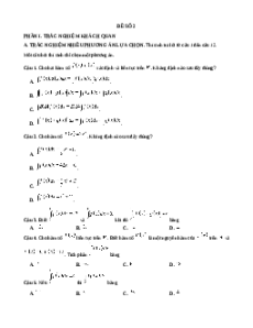 Đề thi Toán 12 Giữa kì 2 Cánh diều (Cấu trúc mới 2025) - Đề 2