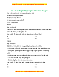 Trắc nghiệm Công nghệ 10 Bài 4 Cánh diều: Thị trường lao động trong lĩnh vực kĩ thuật, công nghệ