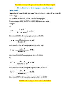 Giải Sgk Toán lớp 3 Bài 61: Làm tròn số đến hàng nghìn, hàng chục nghìn (Kết nối tri thức)