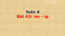 Giáo án Powerpoint Bài 43: im, ip Tiếng việt lớp 1 Cánh diều