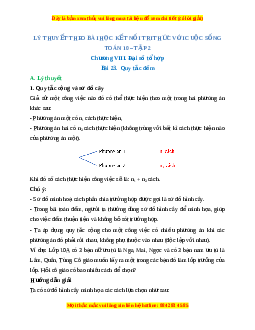 Lý thuyết Toán 10 Kết nối tri thức Bài 23: Quy tắc đếm