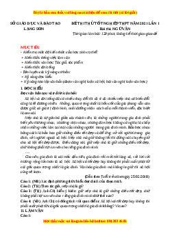 Đề thi thử Ngữ Văn Sở lạng Sơn lần 1 năm 2021