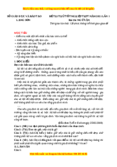 Đề thi thử Ngữ Văn Sở lạng Sơn lần 1 năm 2021