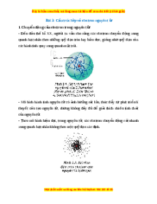Lý thuyết Cấu trúc lớp vỏ electron nguyên tử Hóa học 10 Kết nối tri thức