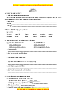 Bài tập Unit 12: Let's eat Tiếng Anh 7 - Mai Lan Hương