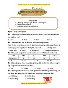 Bài tập cuối tuần Toán lớp 3 Tuần 32 Cánh diều (có lời giải)