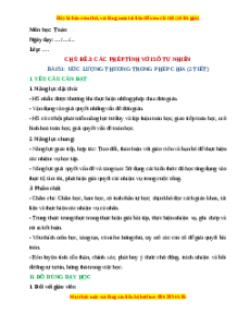 Giáo án Ước lượng thương trong phép chia Toán lớp 4 Chân trời sáng tạo