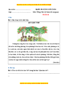 Bài tập cuối tuần Tiếng việt lớp 1 Tuần 18 Chân trời sáng tạo (có lời giải)